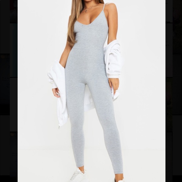PrettyLittleThing Pants - Grey Jumpsuit PLT